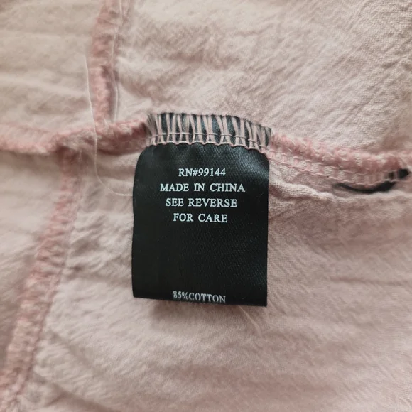 Lapis Sleeveless Boho Blush Pastel Pink Maxi Dress w/Embroidery. Linen Size S - Picture 7 of 11